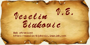 Veselin Biuković vizit kartica